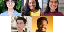 Grid of five headshots of 2023-2024 Fellows